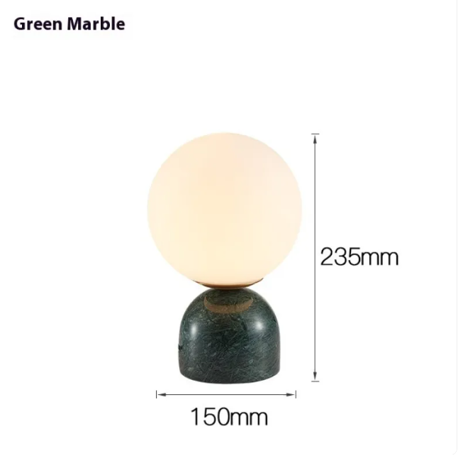 Contemporary Marble Glass Desk Lamp