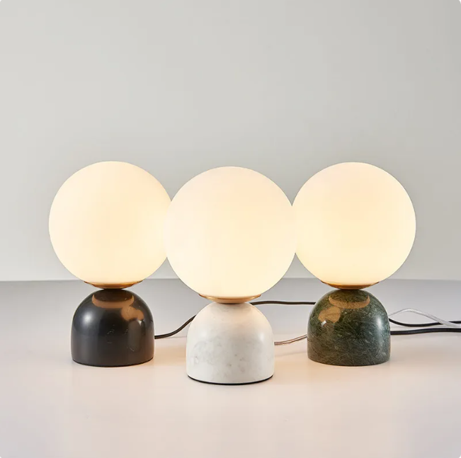 Contemporary Marble Glass Desk Lamp
