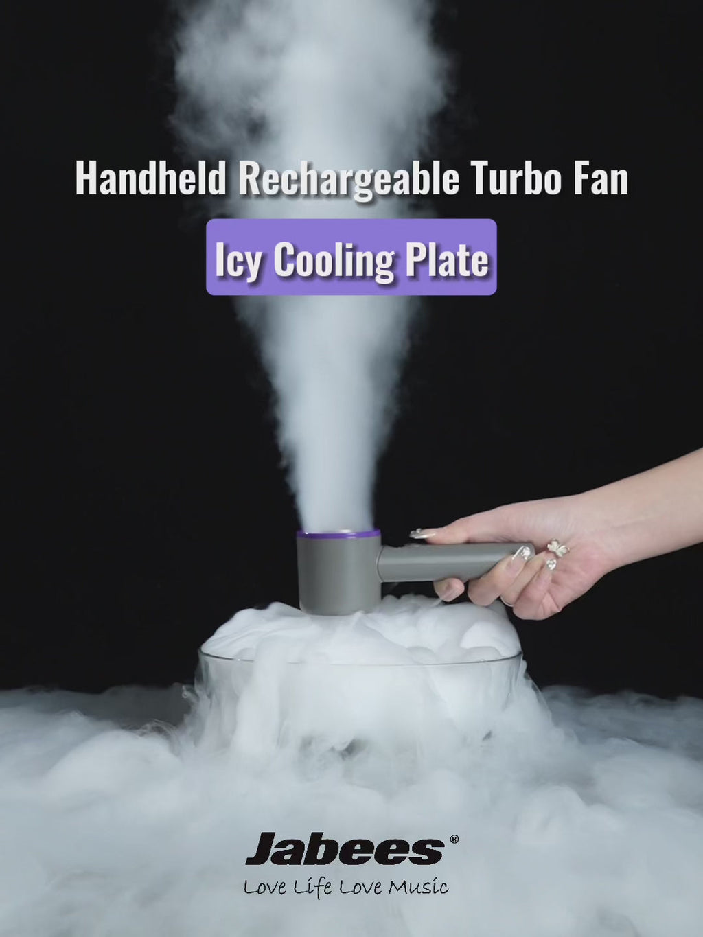 Jabees FrostOne Handheld Turbo Fan With Cooling Plate
