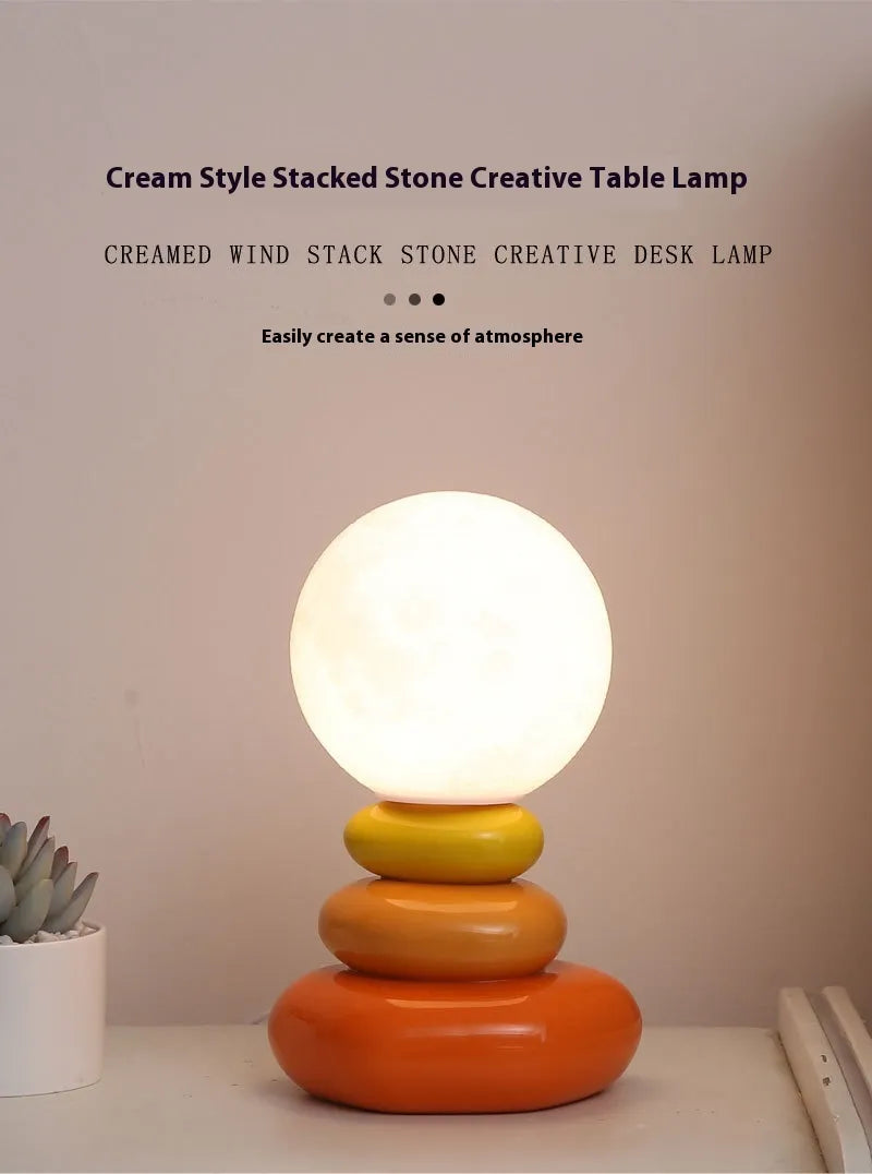 Luxe Stone Glow Bedside Lamp