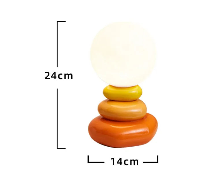 Luxe Stone Glow Nachttischlampe