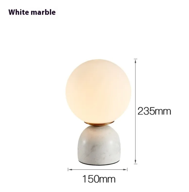 Contemporary Marble Glass Desk Lamp