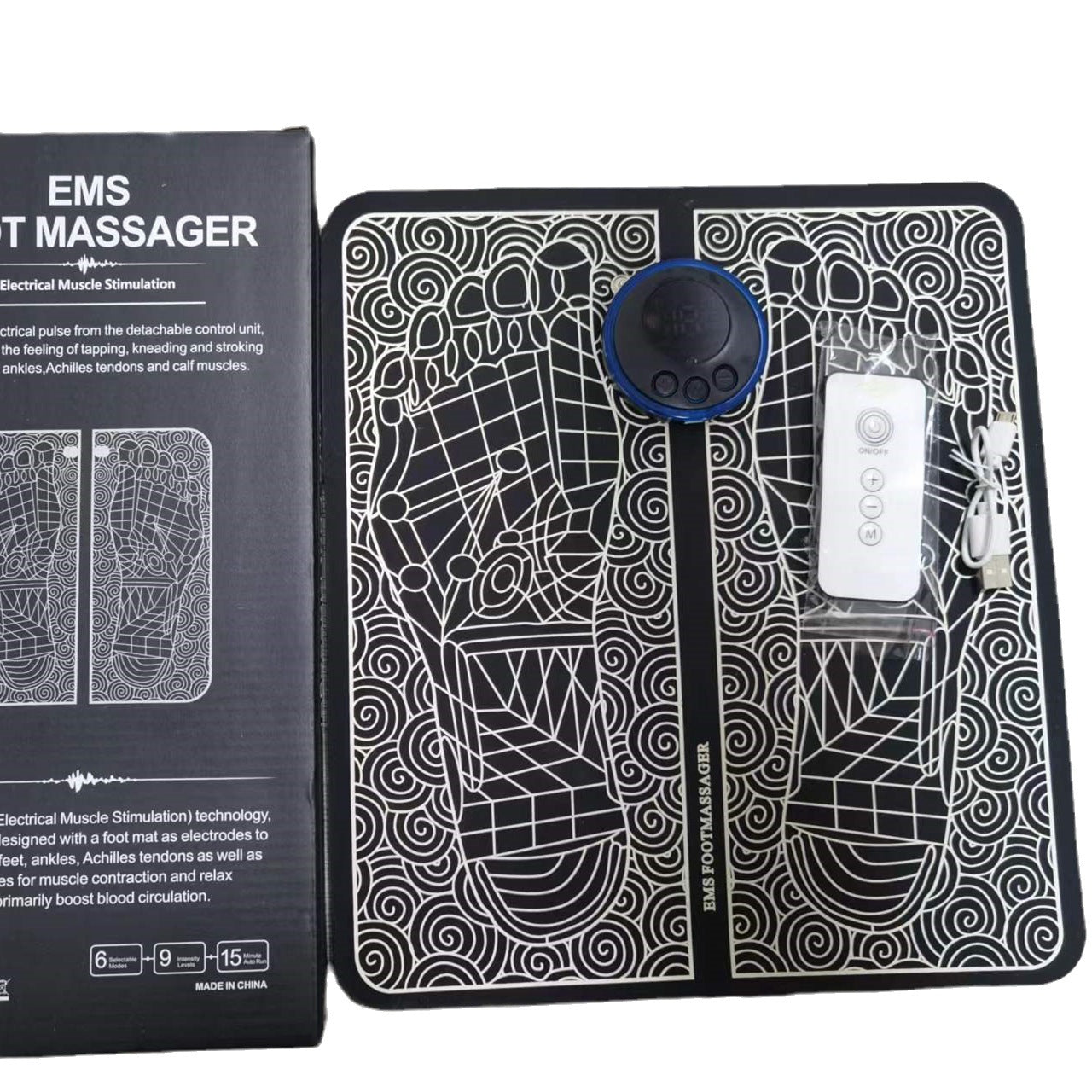 EMS-Fußmassage-Matte und Therapiegerät