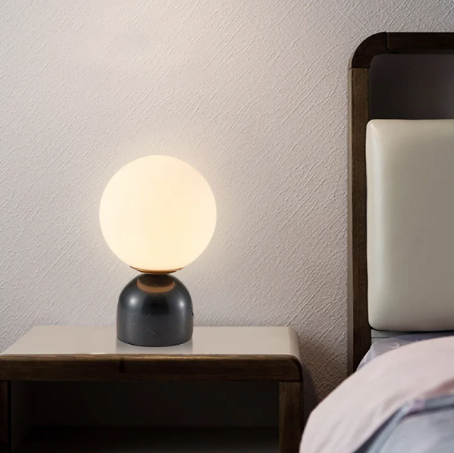 Contemporary Marble Glass Desk Lamp